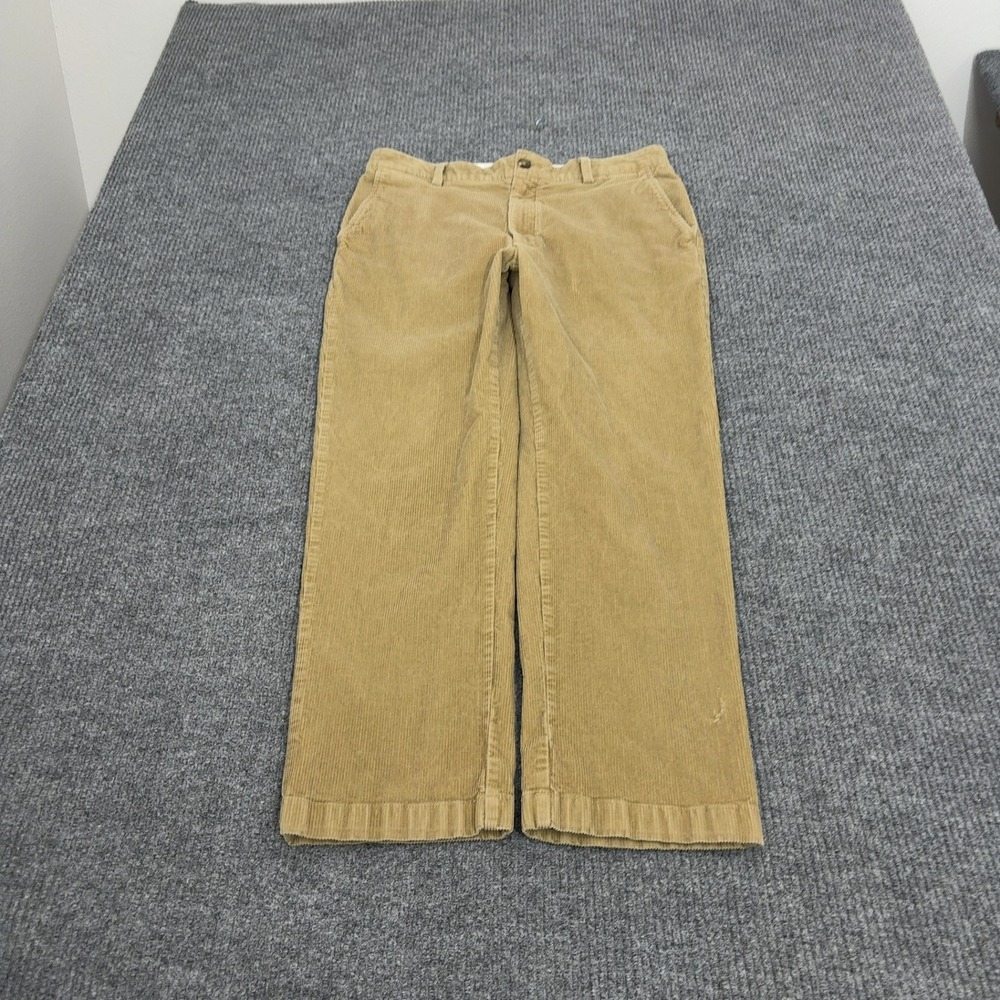 LL Bean Pants Mens 33 Tan Cotton Spandex‎ Classic Fit Corduroy Outdoor Casual